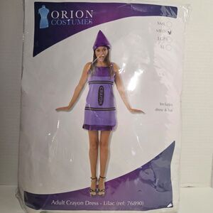 NEW Orion Costumes Womens Purple Lilac Crayon Dress Costume Adult MED